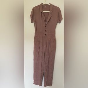 Free people Margot short sleeve jumpsuit